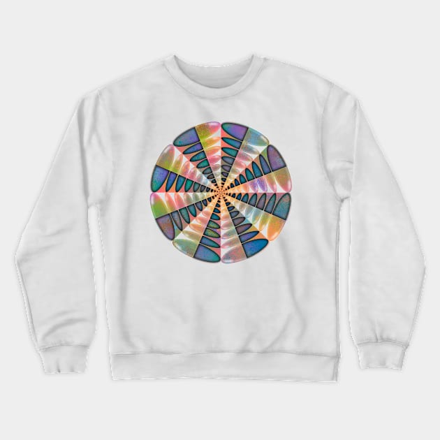 Neon Bubble Mandala - Intricate Digital Illustration, Colorful Vibrant and Eye-catching Design, Perfect gift idea for printing on shirts, wall art, home decor, stationary, phone cases and more. Crewneck Sweatshirt by cherdoodles